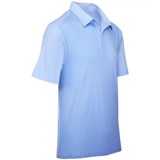 Mens Masters Golf Shirt Light Blue Side